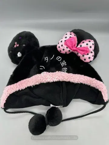 정품 도쿄 디즈니 레어 블랙 미니 팬캡