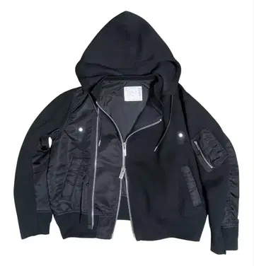 sacai 스펀지 후드 맨투맨 사이즈 1 사카이 블루종 후디