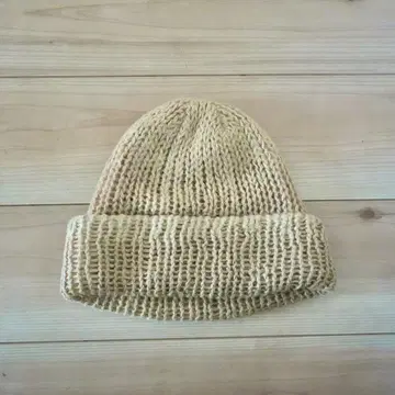 빈티지 니트 캡 베이지 모자 70s 80s 90s