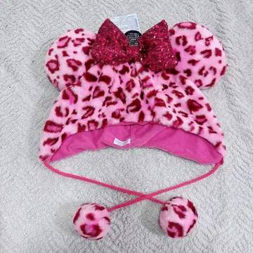 [ 새상품 ] 디즈니 팬캡 레오파드 무늬 핑크