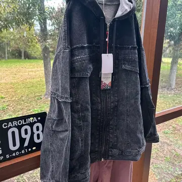 밀리로피울 케미컬 데님 후드티 GLAY