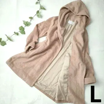 새상품급 PROPORTION 롱 코트 아우터 핑크 베이지 L