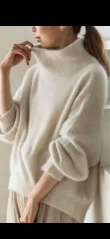 Noble 노블 폭스 믹스 오프 터틀 니트 아이보리