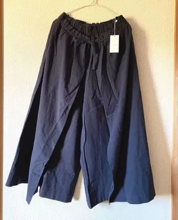 새상품 클라우드나인 코튼 린넨 레이어드 디자인 와이드 팬츠 가우초 팬츠