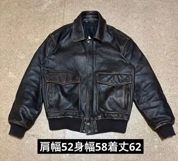 빈티지 A2 가죽 자켓 브라운 플라이트 자켓 블루종