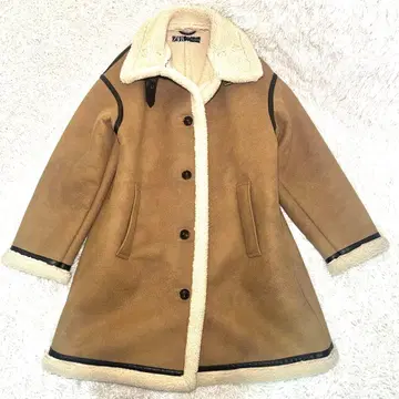 [ 초인기 ] ZARA 더블 페이스 코트 버튼 무스탕 코트 S