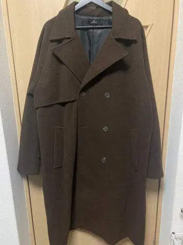 MONO-MART 멜톤 래글런 슬리브 트렌치코트 브라운 L 사이즈