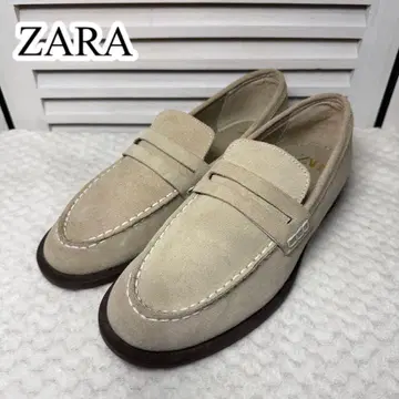미사용품 ZARA 자라 로퍼 스웨이드 베이지 36 23.0