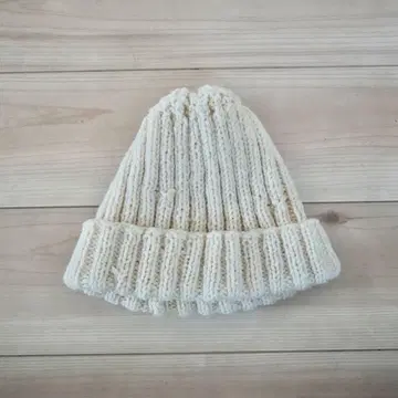 빈티지 니트 캡 아이보리 모자 70s 80s 90s