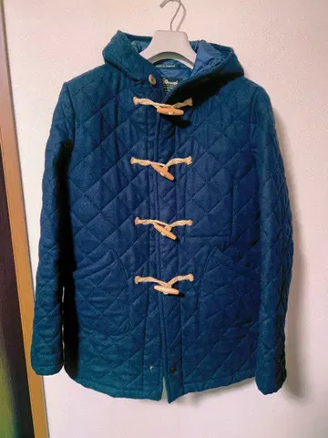 비버 더플 코트 네이비 퀼팅 코튼 끈 40 사이즈 L