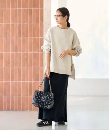 미사용 새상품 FRAMeWORK 래글런 판초 맨투맨 베이지