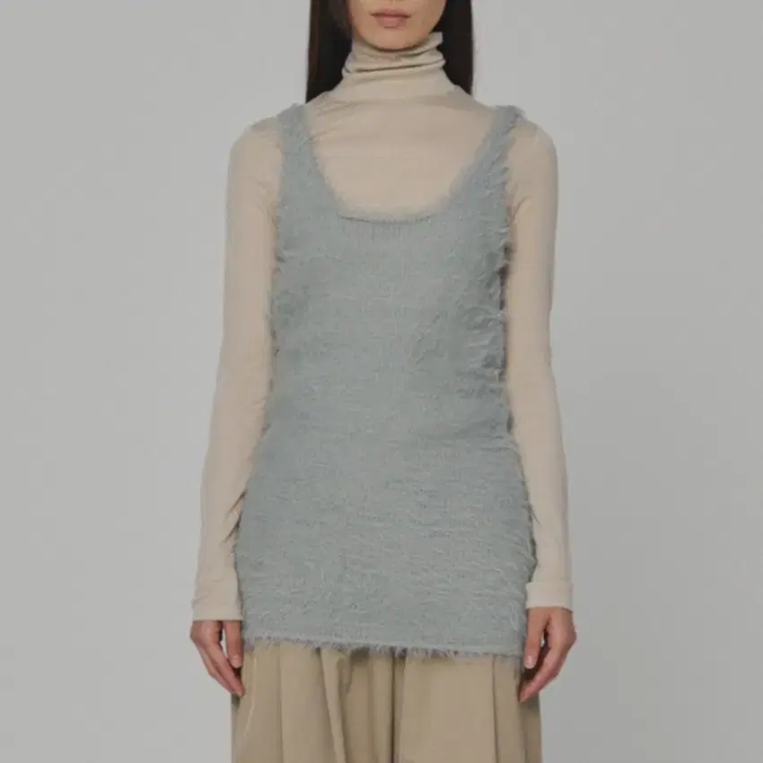 トップス AMOMENTO KNOTTED COLLAR TOP GRAY AMOMENTO: Grey Knotted