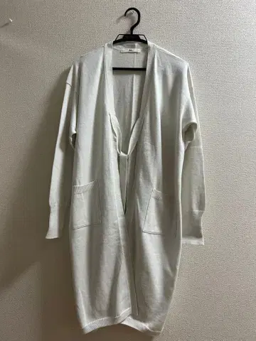 새상품급 45rpm 롱 가디건 면100% size3 라이트 그레이