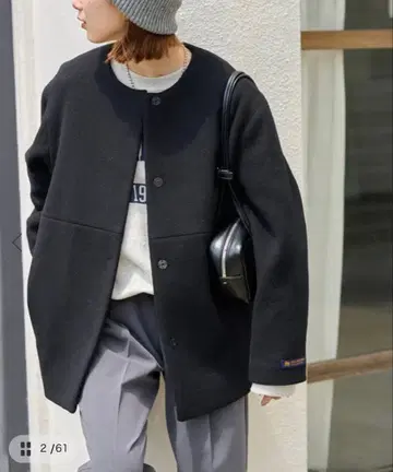 [ 새상품 ] 슈퍼 파인 비버 크루넥 코트