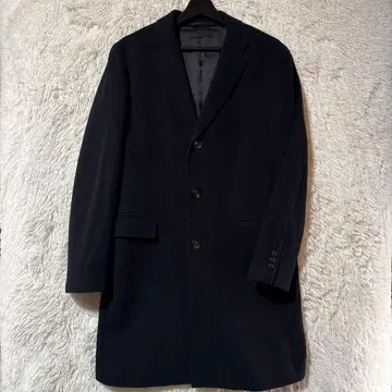 캐시미어 혼방 UNIQLO 유니클로 울 캐시미어 체스터 코트 네이비 M