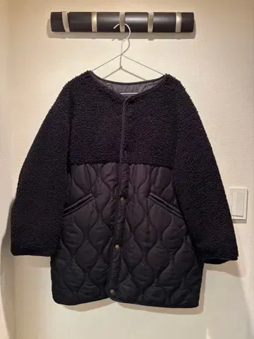 코너스 CORNERS 보아 퀼팅 자켓 블랙