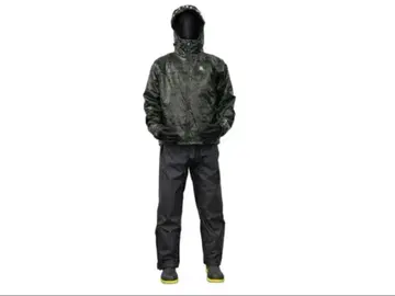 루키아(LUXIA) 방수 방한 윈터 PU 카모플라주 게임 수트 블랙 카모