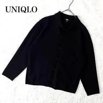 새상품급 UNIQLO 유니클로 밀라노 리브 셔츠 가디건 블랙 M