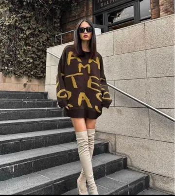 Amateras signature logo chunky knit