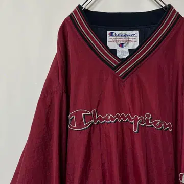 챔피온 나일론 풀오버 자켓 XL 버건디 자수 로고
