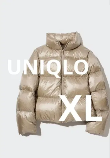 [새상품급] 울트라 라이트 다운 샤이니 볼륨 자켓 베이지 XL