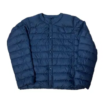 무인양품 포켓터블 노카라 다운 자켓