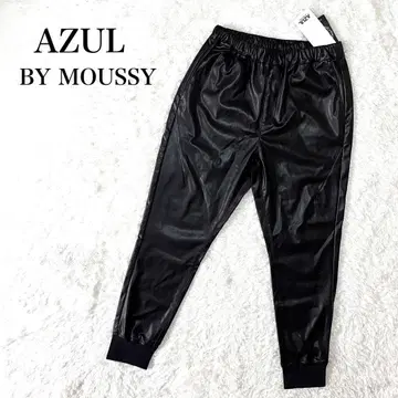 미사용 새상품 아줄바이마우지 인조 가죽 팬츠 블랙 F