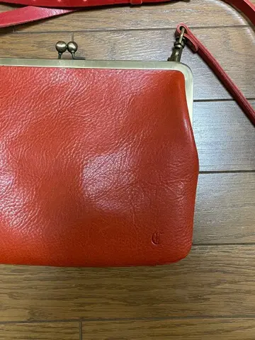 CLEDRAN 레드 가죽 숄더백