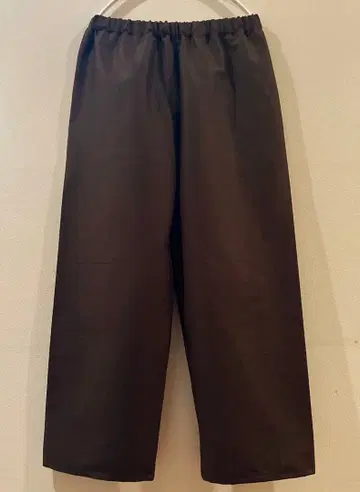 한정판 코튼 린넨 초콜릿 브라운 코지 팬츠 핸드메이드