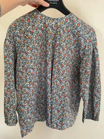 리버티 허클베리 블라우스 핸드메이드