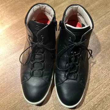 아킬레스 솔보 ASC 3550 블랙 여성용 하이컷 넓은 폭 가죽 신발