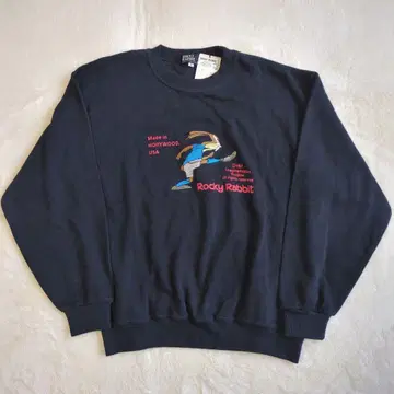 택 포함 ROCKY RABBIT 록키 토끼 맨투맨 트레이닝복 자수