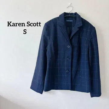 새상품급 Karen Scott S 사이즈 테일러드 자켓 네이비
