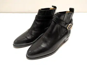 새상품급 BARCLAY 버클레이 사이드 고어 부츠 바이커 숏 23 블랙