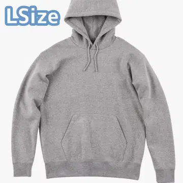 안감 플리스 후드티 남성용 여성용에도 L 사이즈 멜란지 그레이