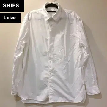 새상품급 SHIPS 쉽스 화이트 무지 긴팔 셔츠 L 사이즈