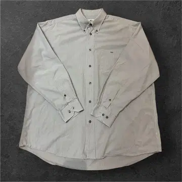 Lacoste 버튼 다운 긴팔 셔츠 그레이