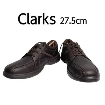[ 새상품 ] Clarks 고급 가죽 레이스업 슈즈 다크 브라운 27.5