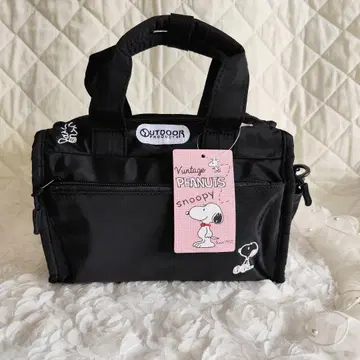 OUTDOOR x SNOOPY 숄더백 자수 나일론 미니 핸드백