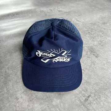 80s90s 메쉬 캡 네이비 지저스