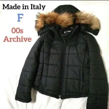 이탈리아제 충전솜 다운 자켓 짧은 기장 y2k 헤이세이 갸루 그런지