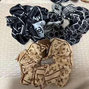 새틴 스크런치 3개 세트