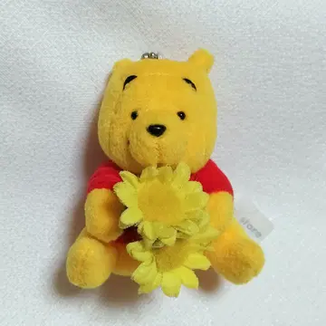 곰돌이 푸 꽃다발 봉제 인형 키링 스토어 한정판 레트로