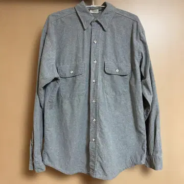 90's FIVEBROTHER L 플란넬 셔츠 샤모어 단색 그레이