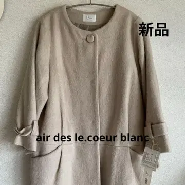 새상품 택 포함 노카라 코트 베이지 에일델쿨블랑 M 긴팔 겨울