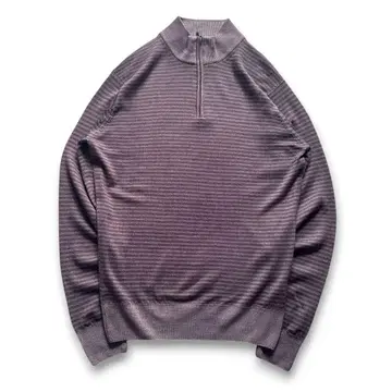 'PETER MILLAR' 보더 하프 집 스웨터