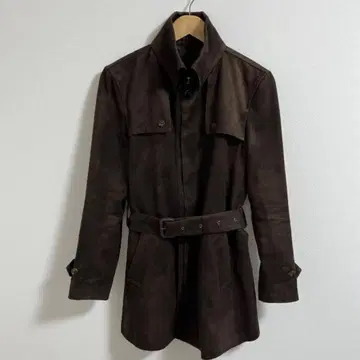 토네이도 마트 스웨이드 트렌치코트