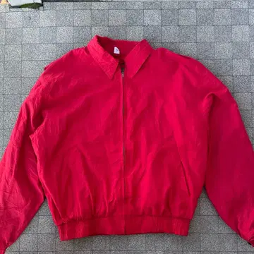 자켓 90s 아메카지 짧은 기장 레드 남성용