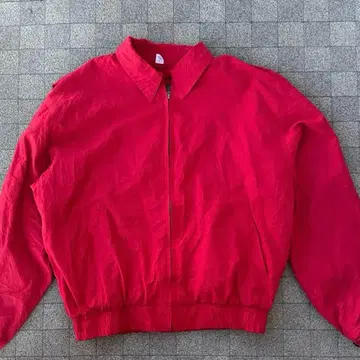 자켓 90s 아메카지 짧은 기장 레드 남성용