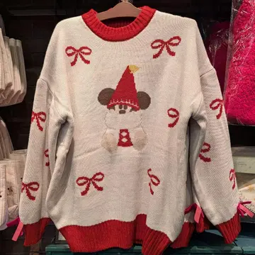 디즈니 릴린린 스웨터 니트 리본 크리스마스 2025